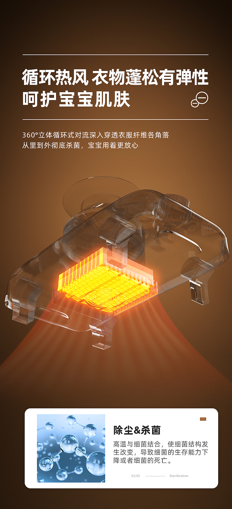 电商详情 | 奥克斯折叠干衣机详情 小家电详情