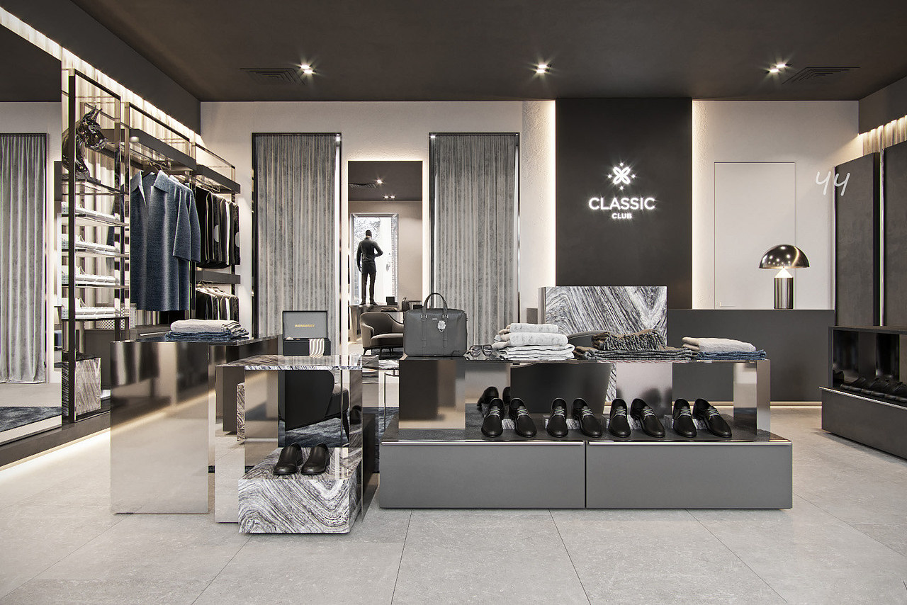 工装——商务男装店铺设计（图ZMzQ0ODQzMDI0） - 商业空间设计 - 站酷设计师严意原创素材 - 站酷ZCOOL