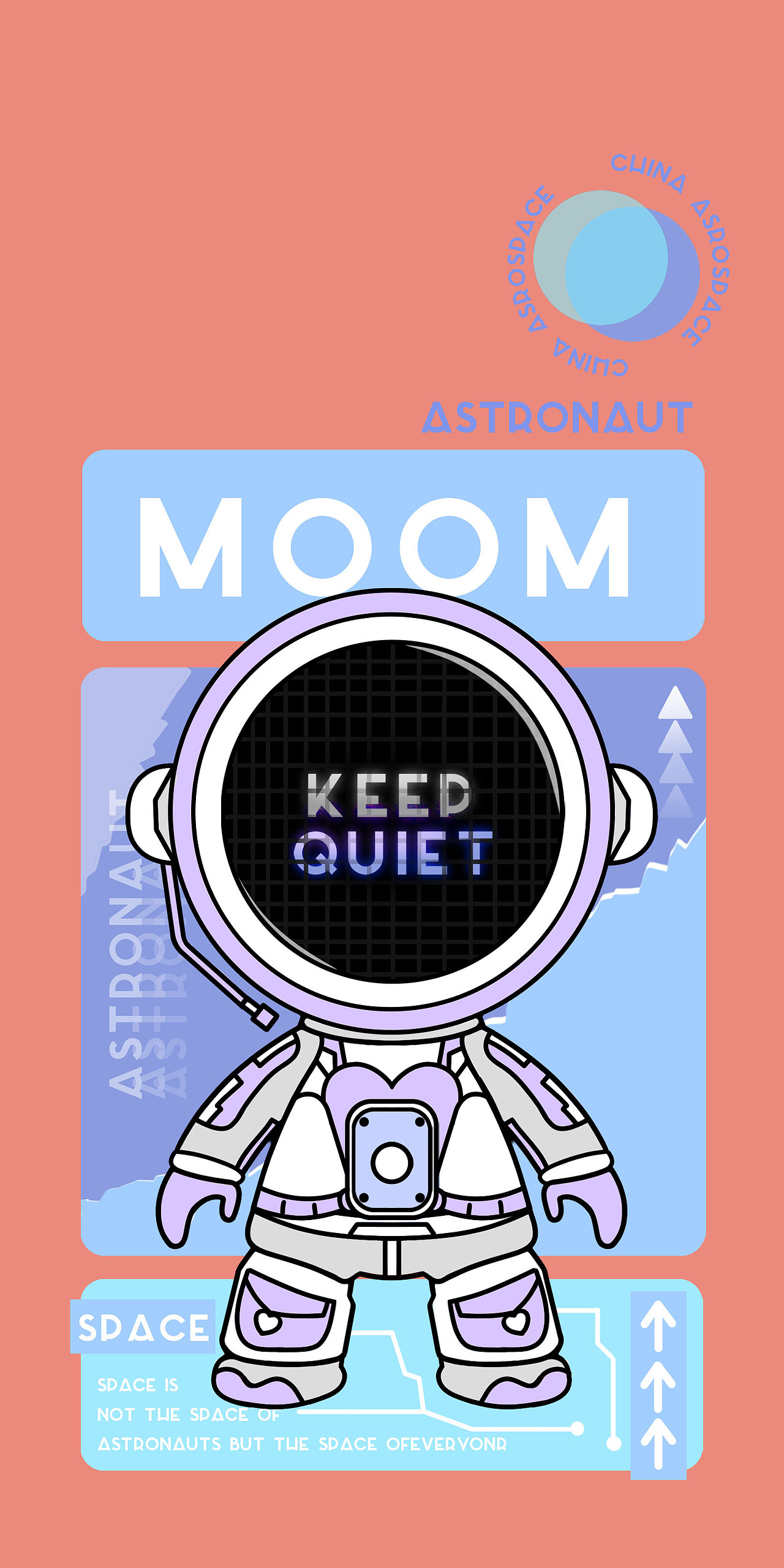 宇航员插画设计包装 手机壳耳机壳平板 IP阳光太空人02（图ZMzIyMTExOTQ4） - 新锐潮流插画 - 站酷设计师潮人轩原创原创素材 - 站酷ZCOOL