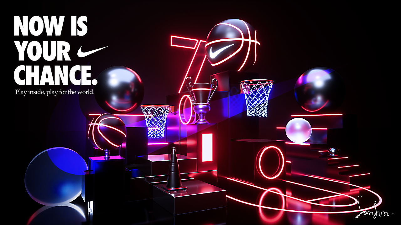 NIKE 篮球主题 虚拟场景（图ZMzEwNzU5NzIw） - 其他三维 - 站酷设计师以津真天原创素材 - 站酷ZCOOL