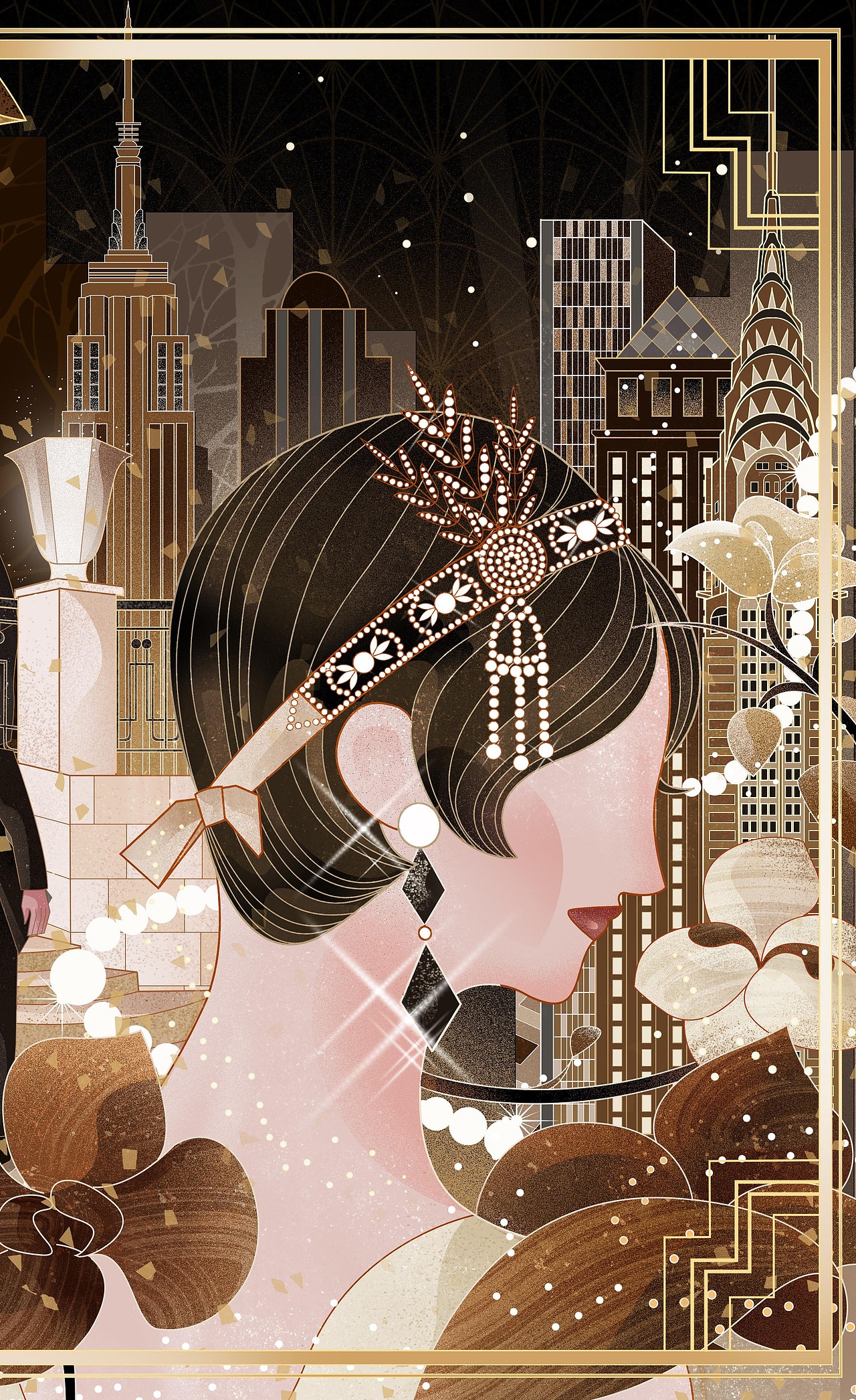 电影插画练习—盖茨比（图ZMzYyMDgzNDM2） - 创作习作 - 站酷设计师琉璃LLEE原创素材 - 站酷ZCOOL