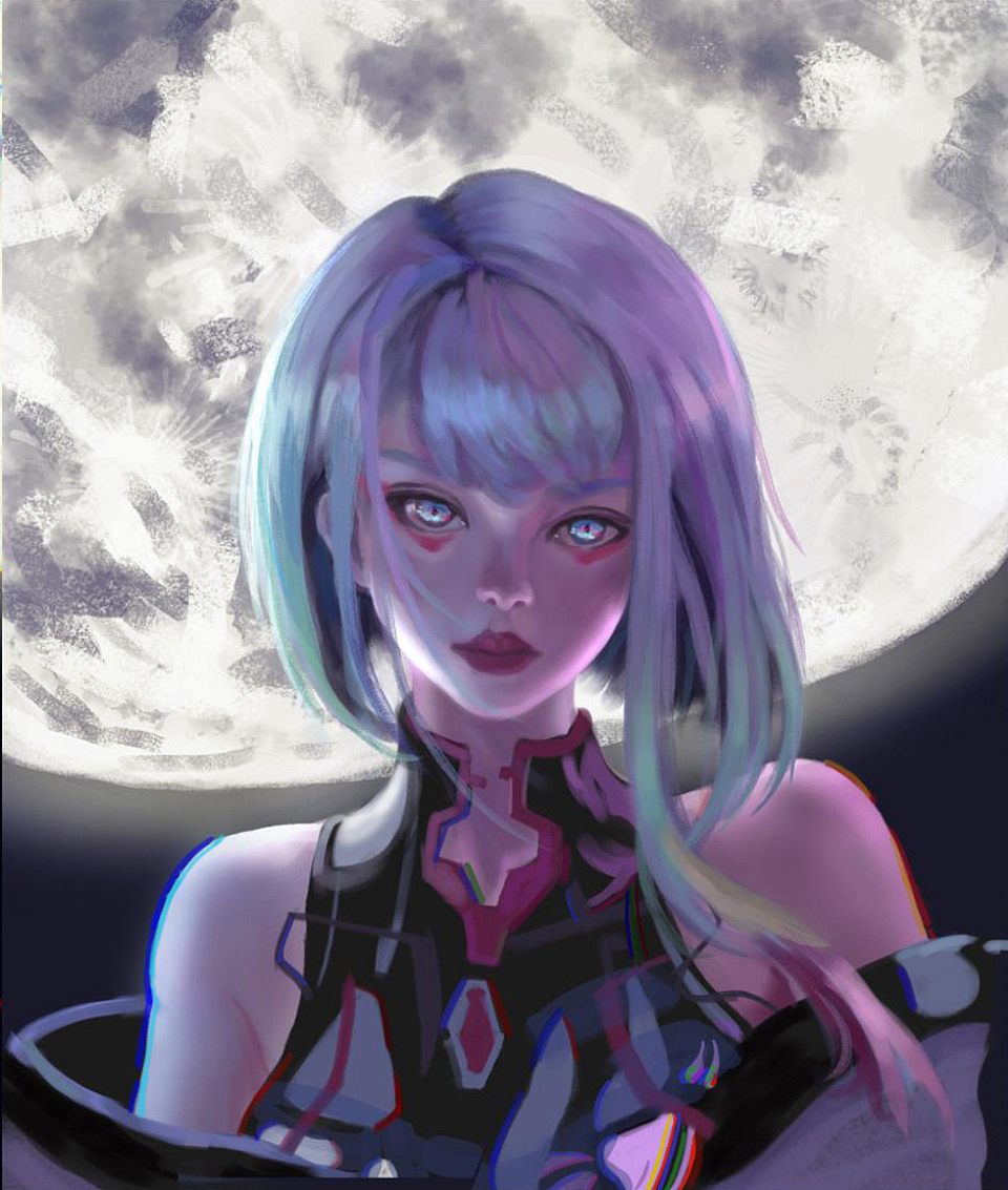 赛博朋克女主临摹