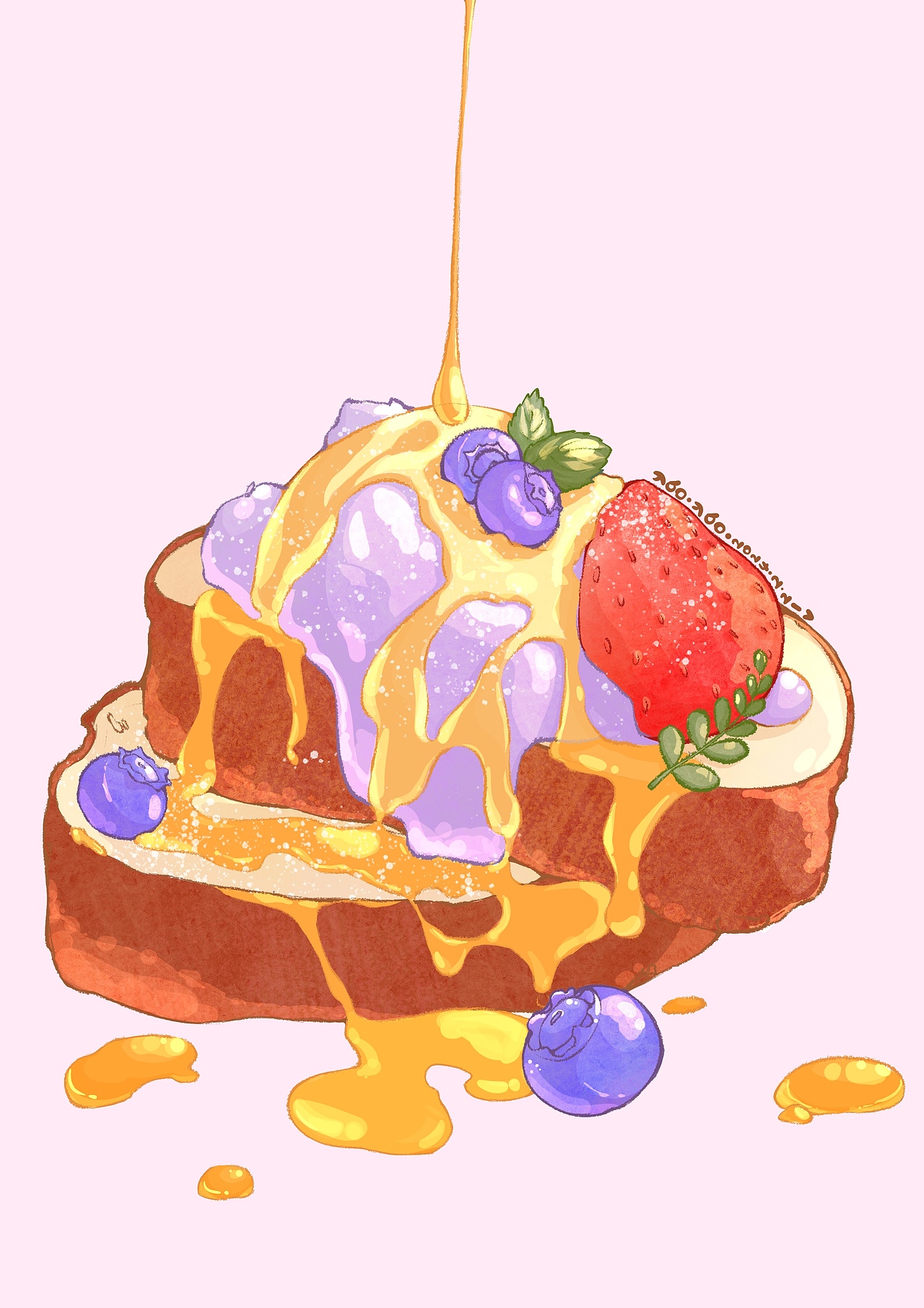 小小食物系列水彩