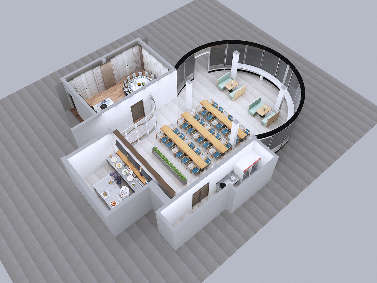 西厨房改造3D设计效果图