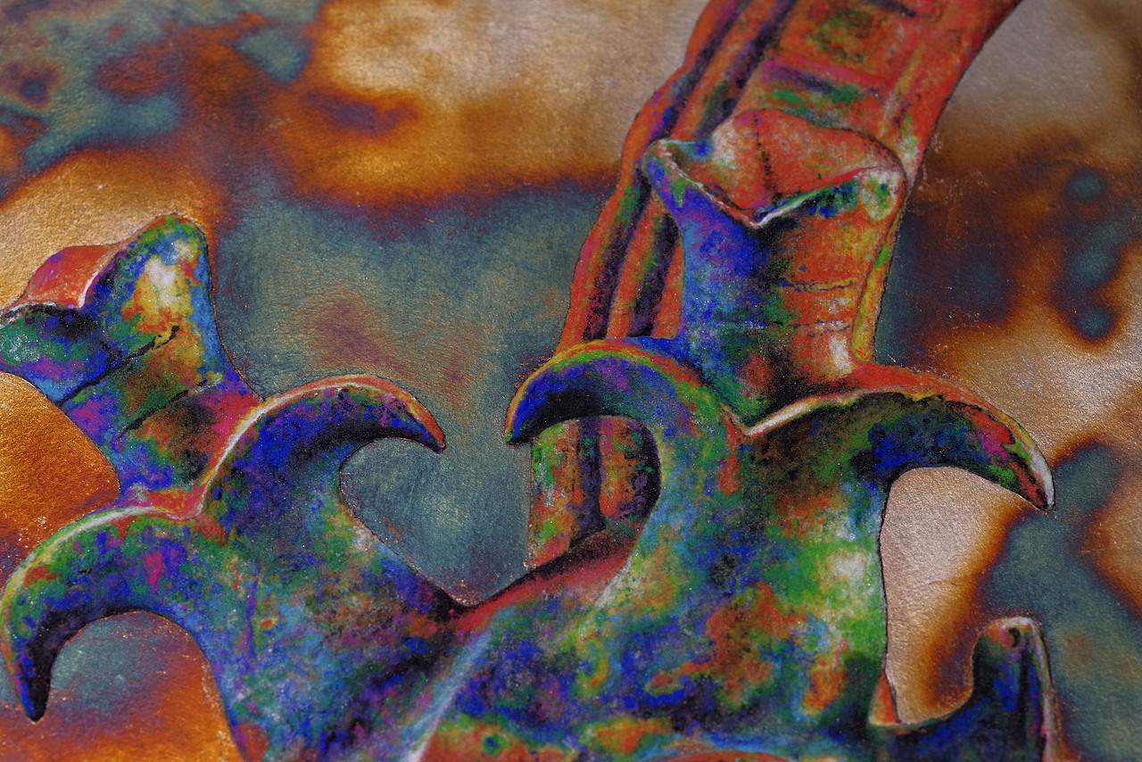 《时光•永不相负》局部细节 / 东白岩彩