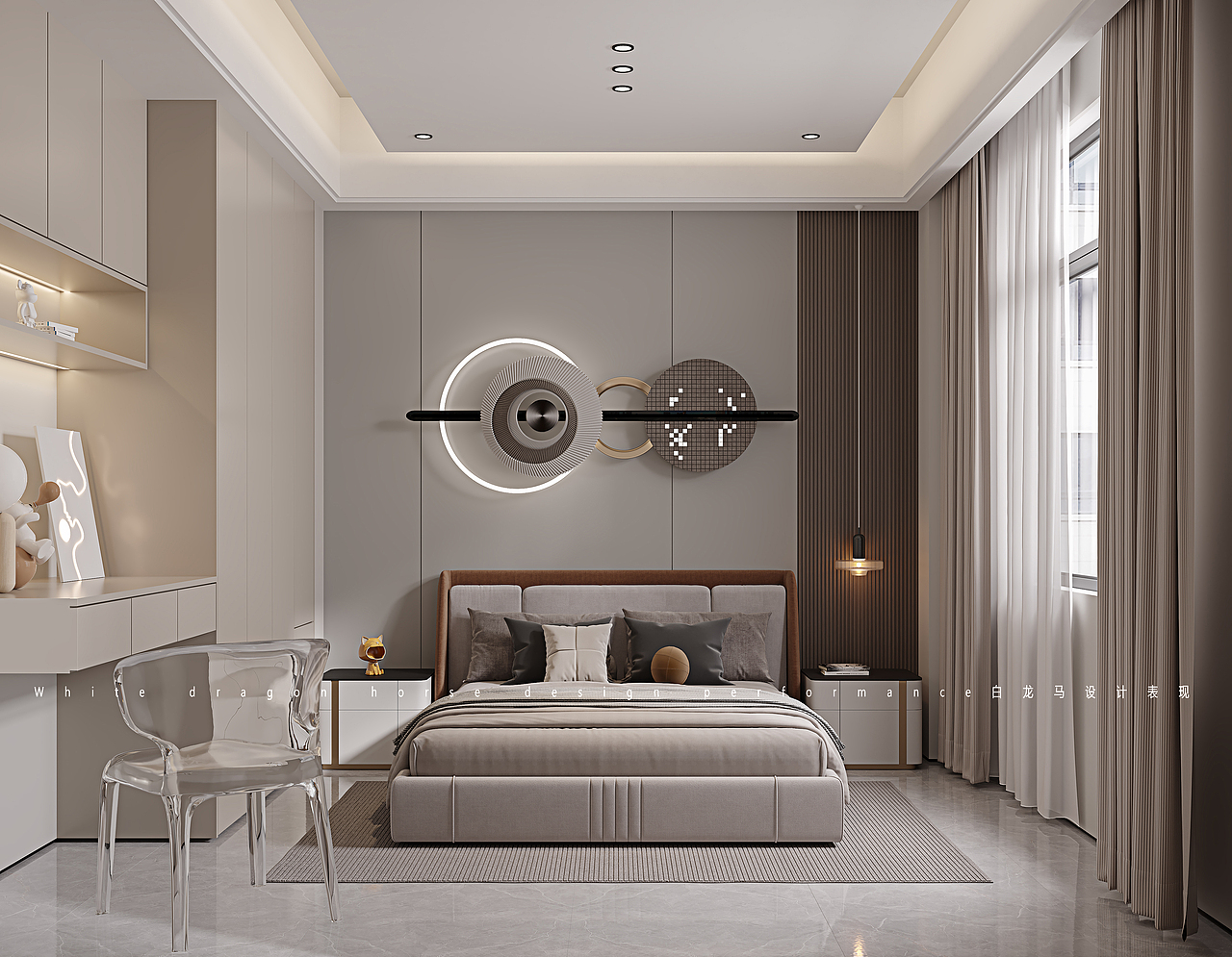 现代—白龙马效果图