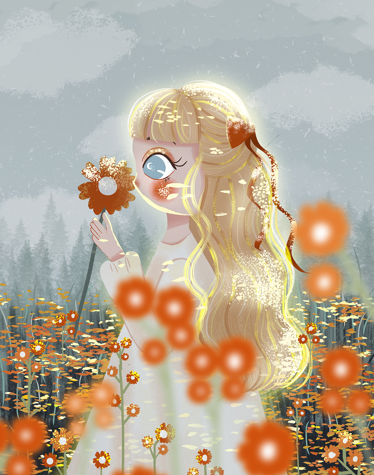 可愛光影女孩（圖ZMzM4MzI0NzI0） - 兒童插畫 - 站酷設計師劉阿知YA原創(chuàng)素材 - 站酷ZCOOL