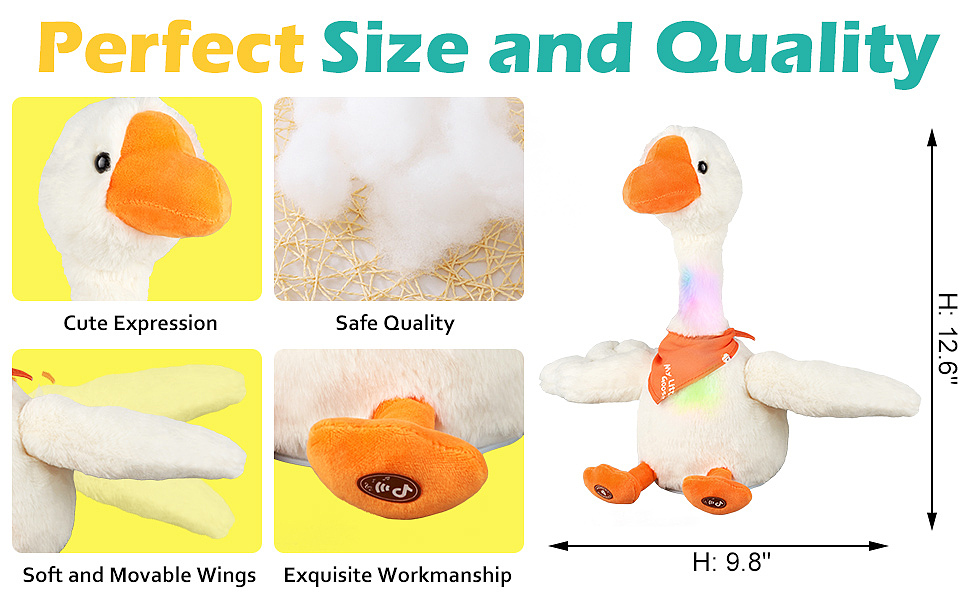 亚马逊大白鹅音乐发光玩具精修设计摄影