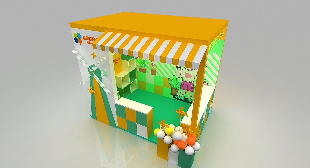 春日森活节摊位设计3D效果图