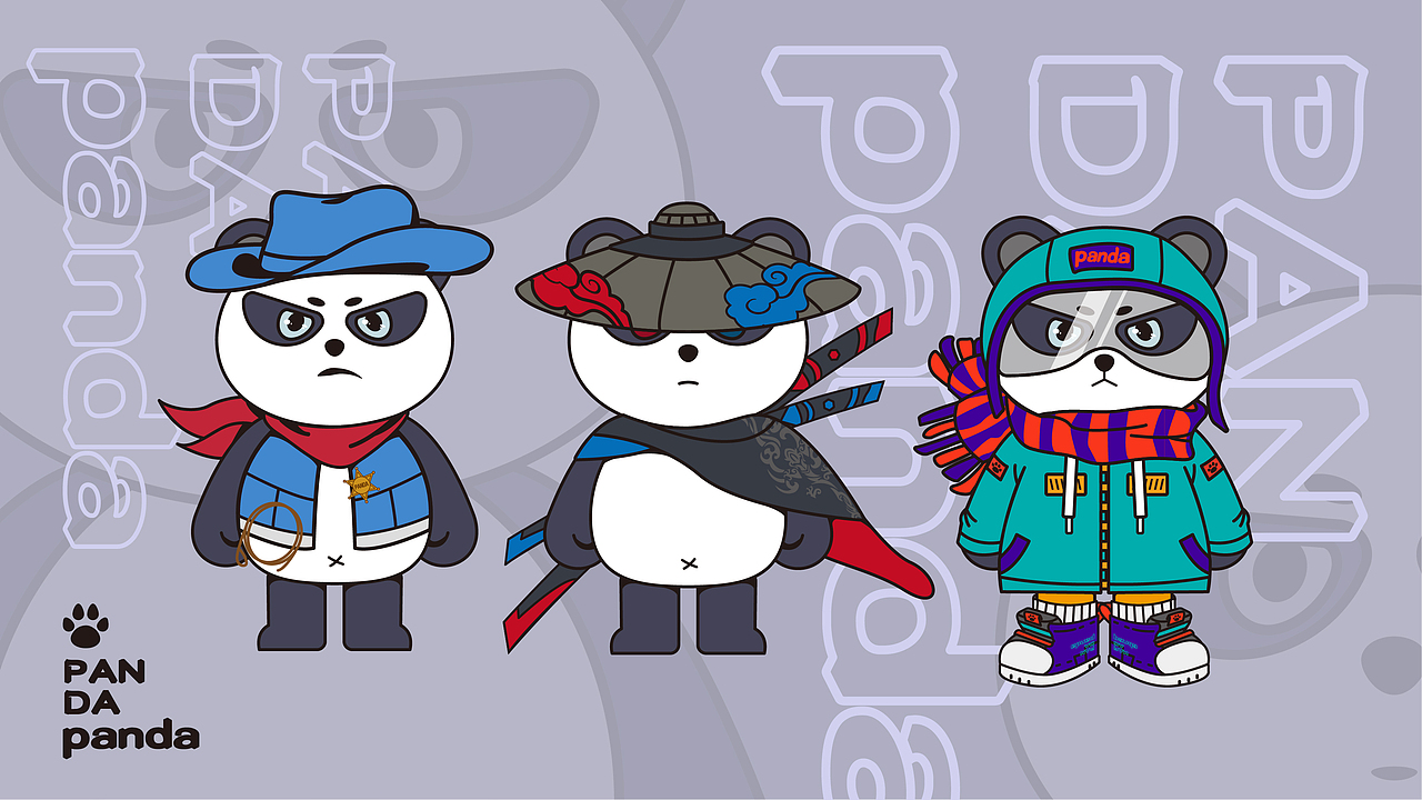 矢量插画练习① - 熊猫IP形象（图ZMzM5MjUzNTMy） - 创作习作 - 站酷设计师老吴老吴z原创素材 - 站酷ZCOOL