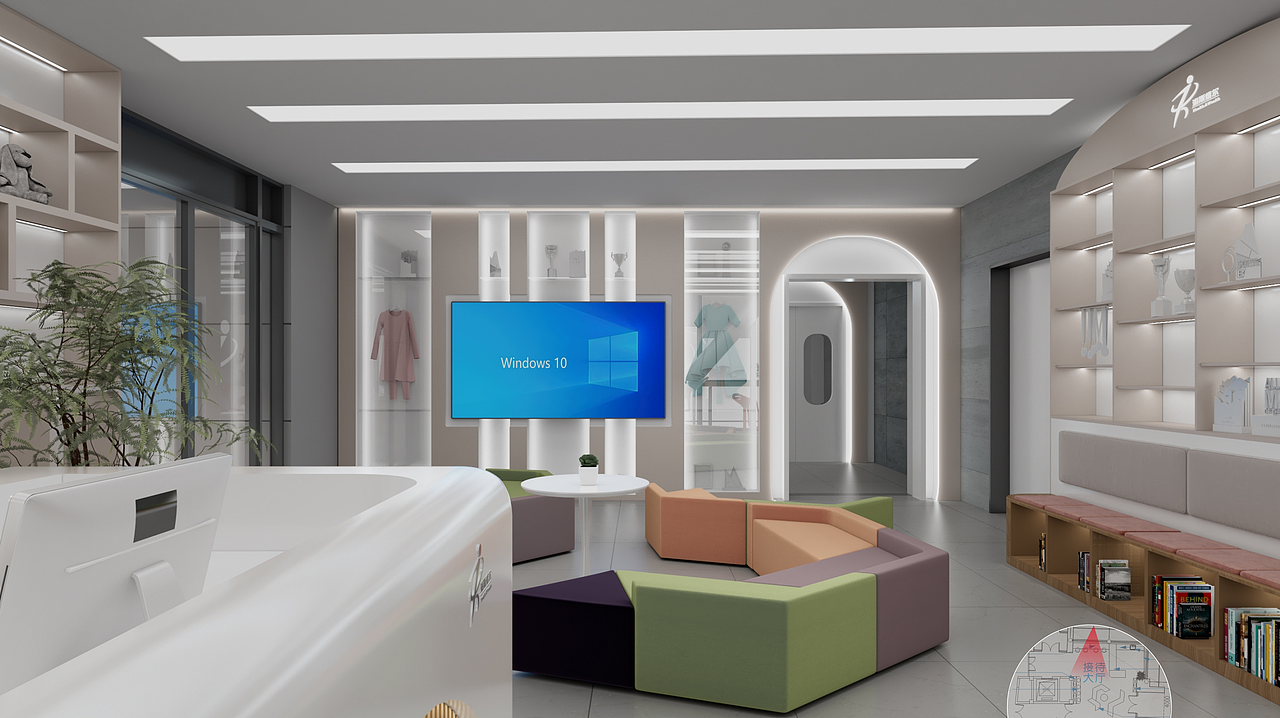少儿培训机构空间设计（图ZMzQyMTY4MTQw） - 商业空间设计 - 站酷设计师拾捌青创原创素材 - 站酷ZCOOL