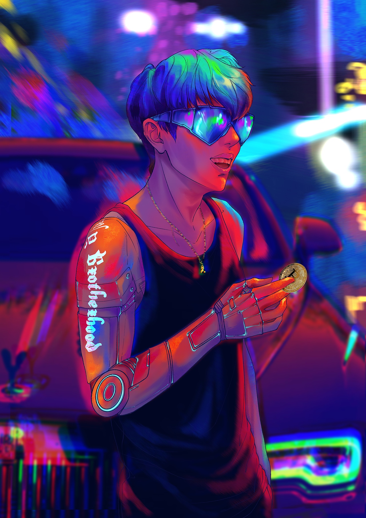 【赛博朋克风定制头像】游戏公司全员赛博化