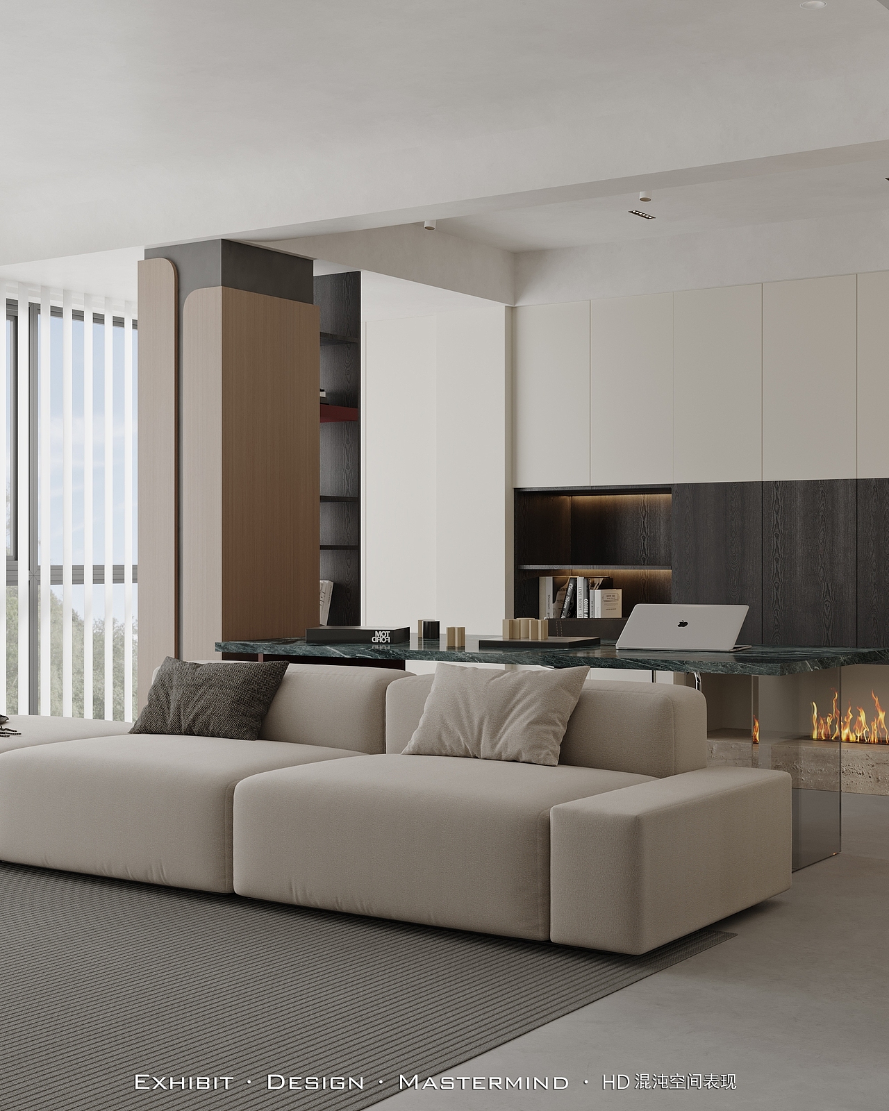 现代 极简风 平层客餐厅X 混沌空间表现