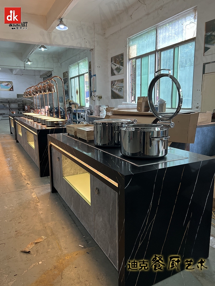 星级酒店自助餐台效果图 食堂自助餐台 员工餐厅设计图