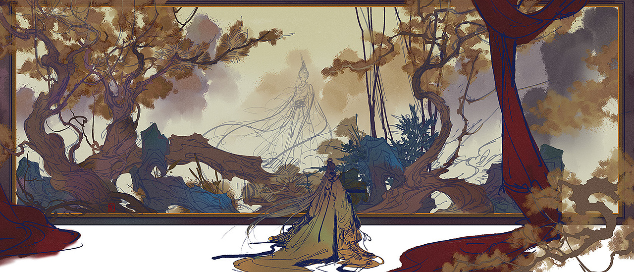 游仙—袈椋境（图ZMzE4Njc0OTQ4） - 艺术插画 - 站酷设计师荀白茶司原创素材 - 站酷ZCOOL
