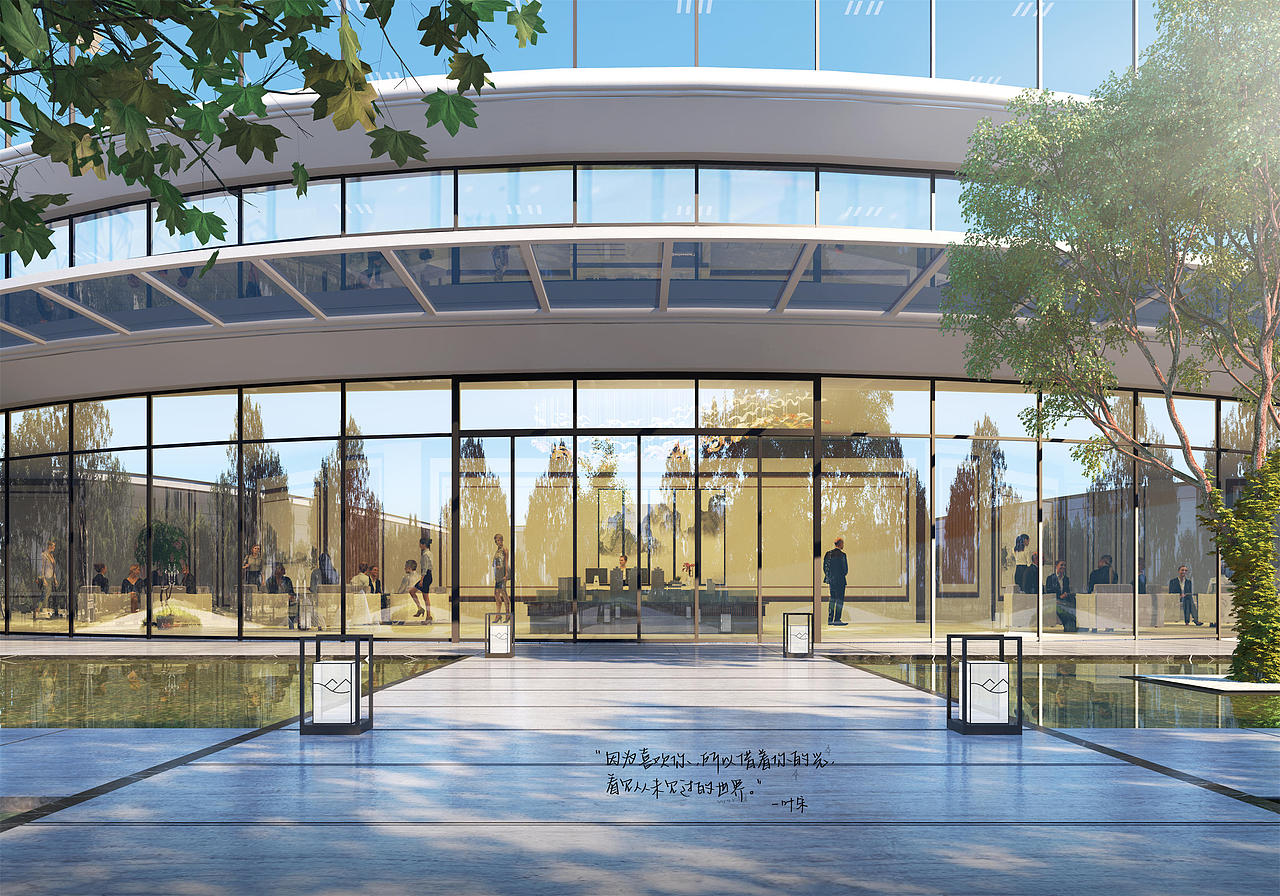 室外建筑景观效果图丨鸟瞰+透视