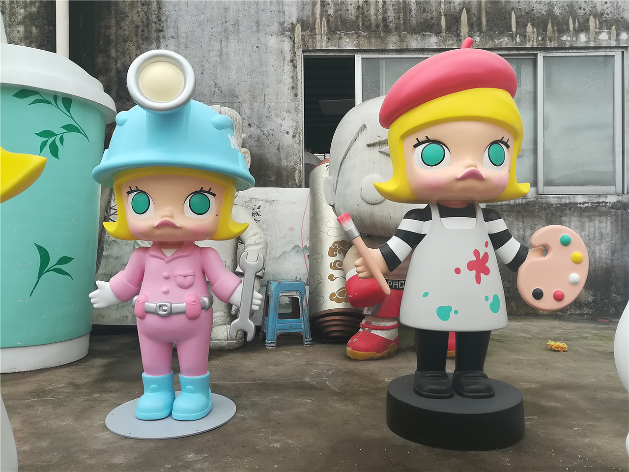 玻璃钢卡通雕塑摆件