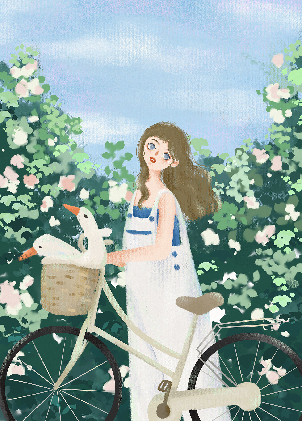 春天啦，当然要采花了（图ZMjk4NTk0Njg4） - 创作习作 - 站酷设计师木西同学原创素材 - 站酷ZCOOL