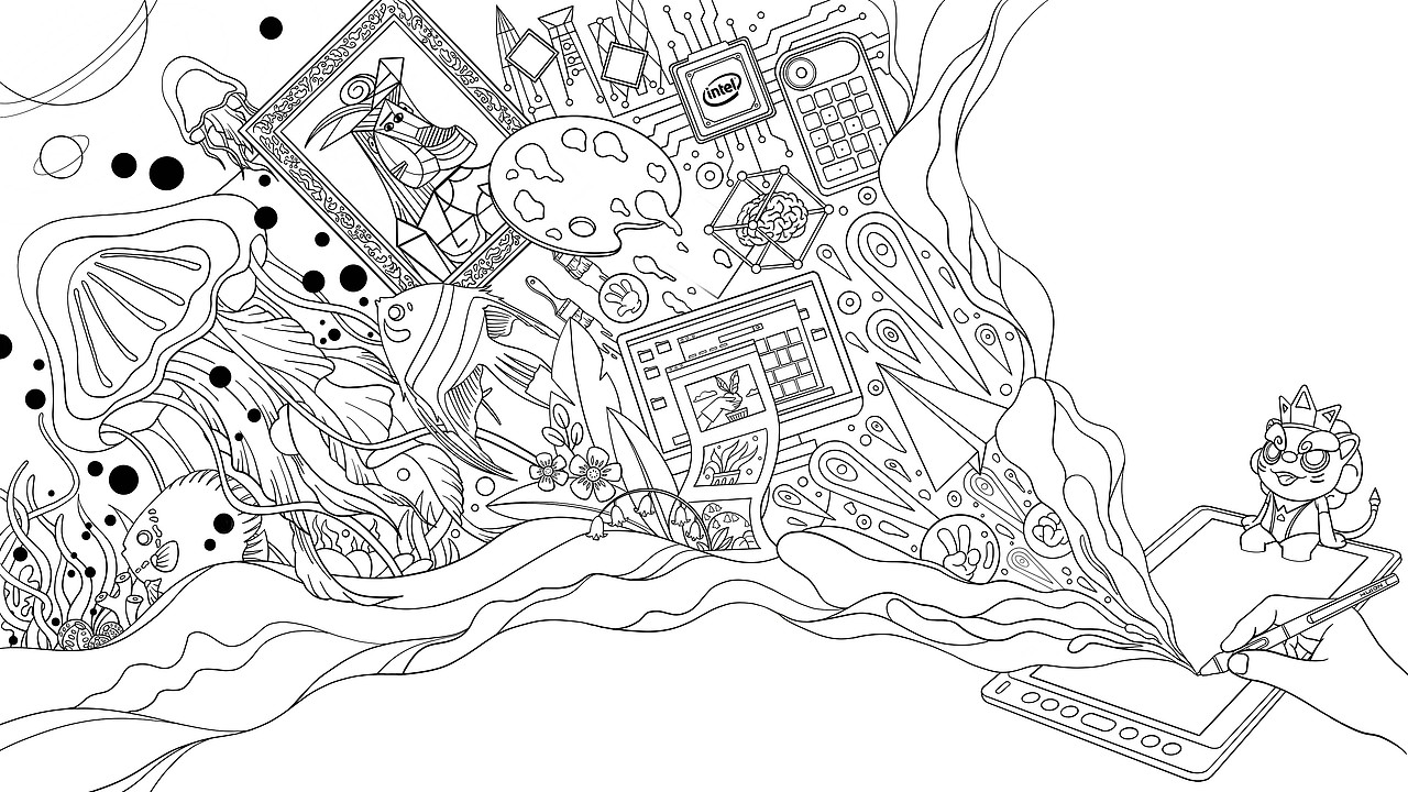 绘王桌面插画-灵感觉醒,趣绘方寸之间