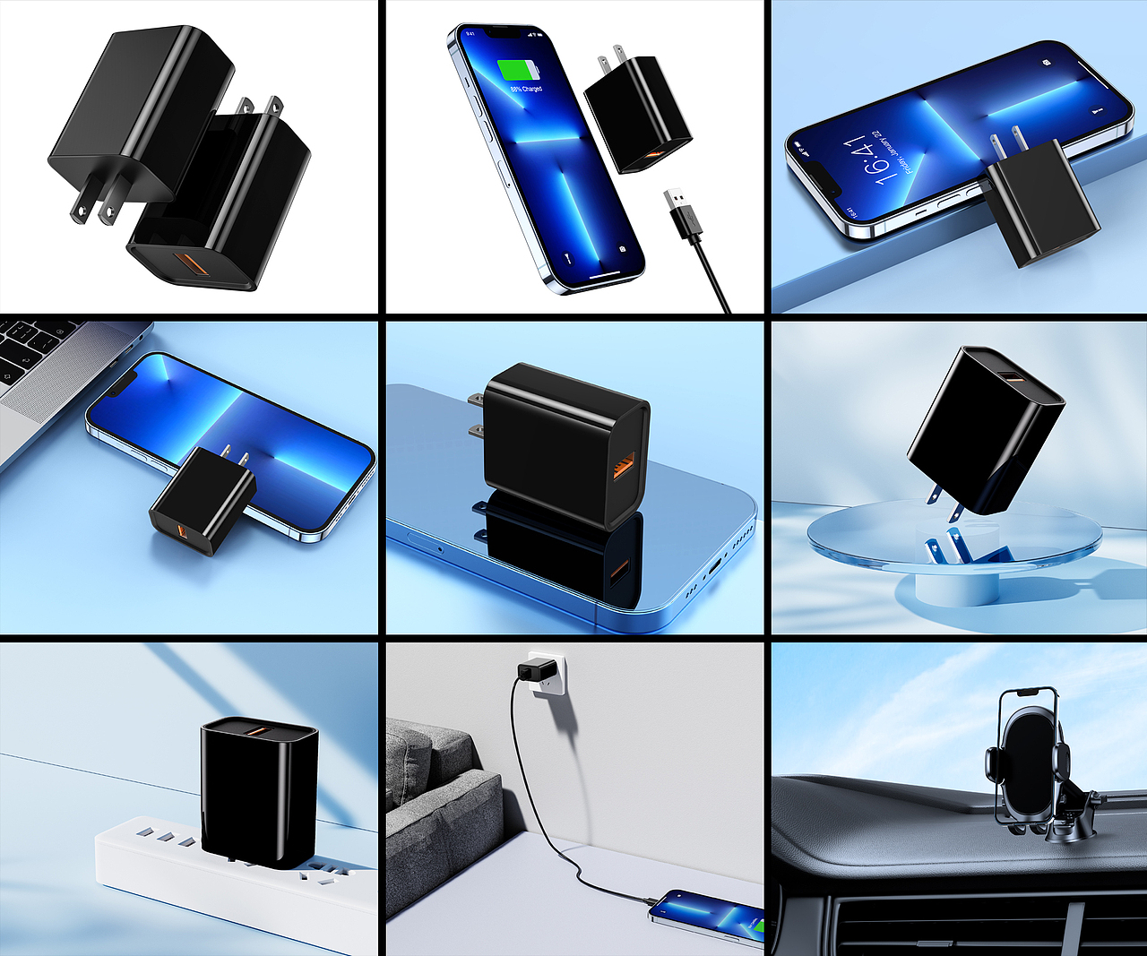 充电头产品渲染