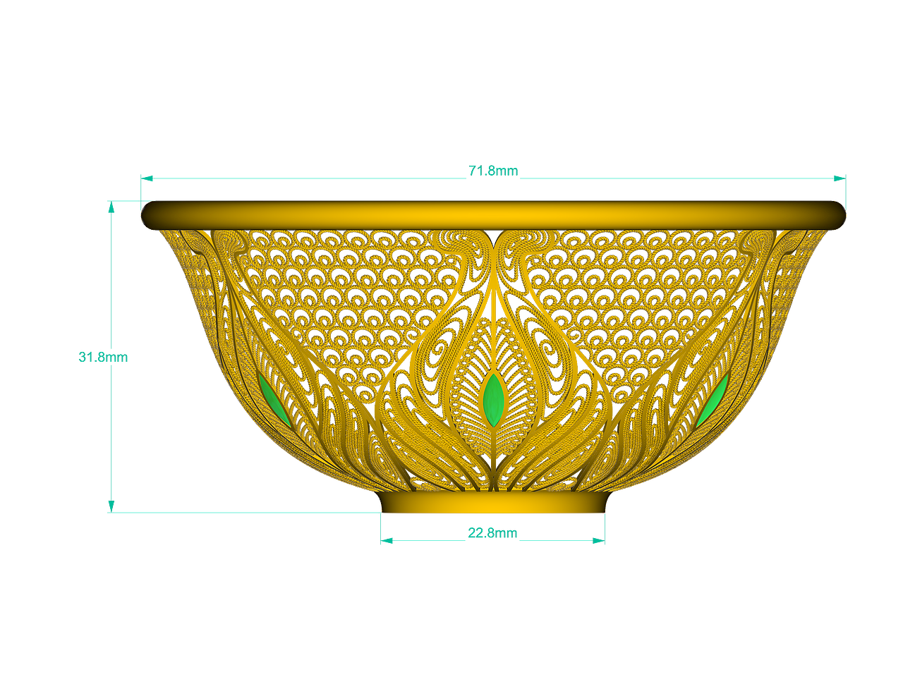 花丝摆件三件套-花丝碗