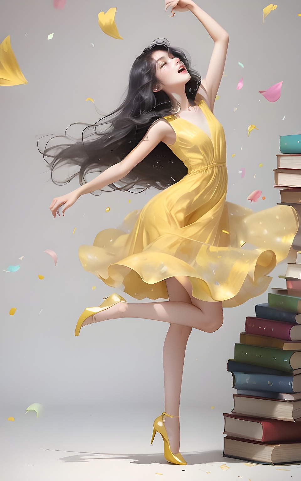 跳舞的女孩（圖ZMzQ5NjAyMDYw） - AI作品 - 站酷設(shè)計(jì)師伸長(zhǎng)脖子呼吸的貓?jiān)瓌?chuàng)素材 - 站酷ZCOOL