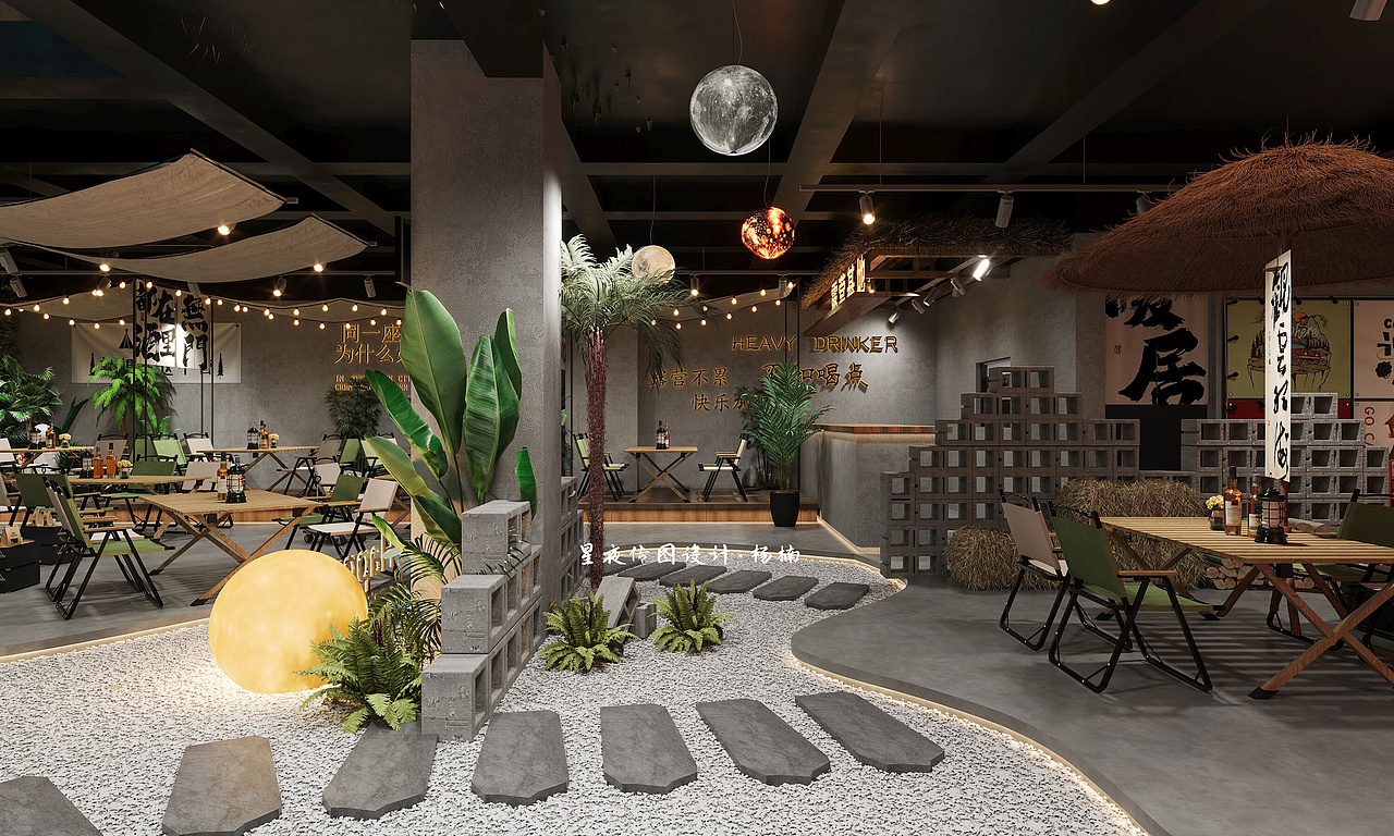 露营风小酒馆 | 让人身在城市,心在山野!