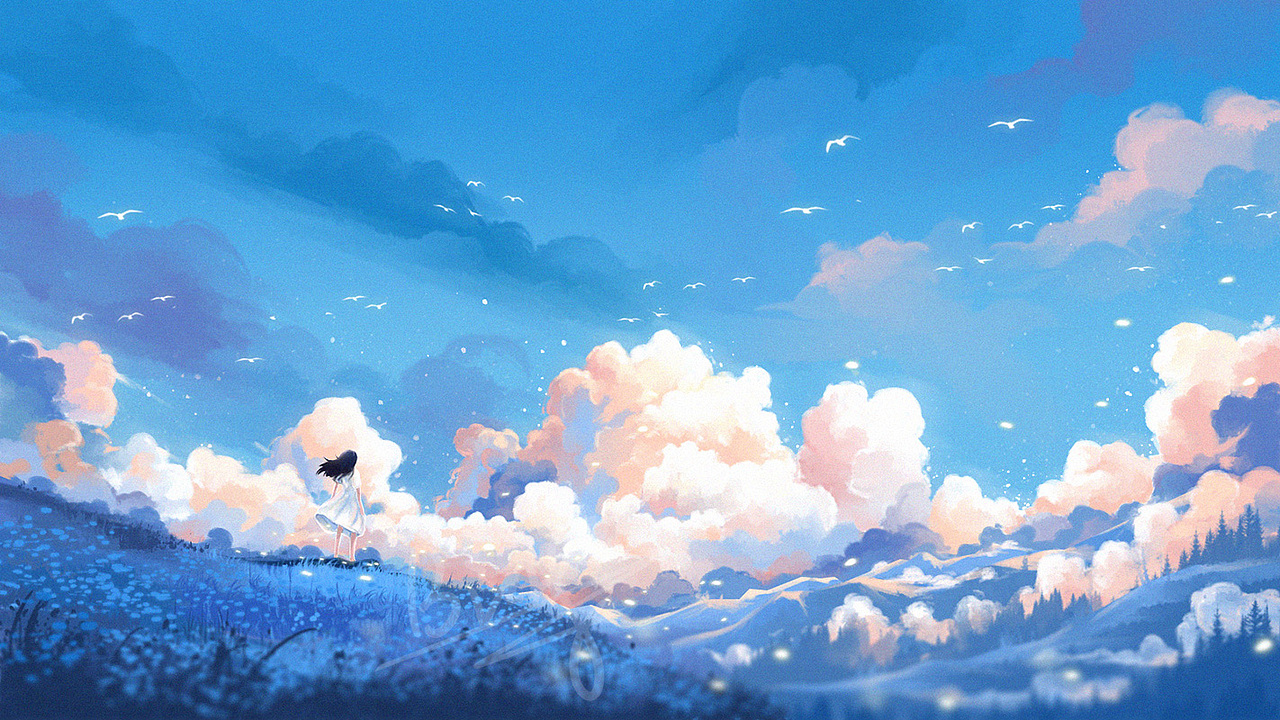 原创插画-瞭望远方