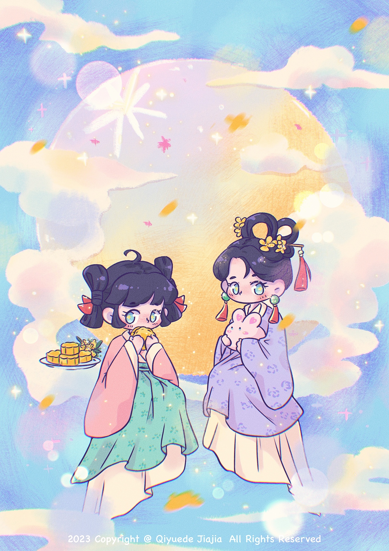 插畫｜小月娘（圖ZMzUzNTA1ODIw） - 創(chuàng)作習(xí)作 - 站酷設(shè)計(jì)師七月的佳佳Kaya原創(chuàng)素材 - 站酷ZCOOL