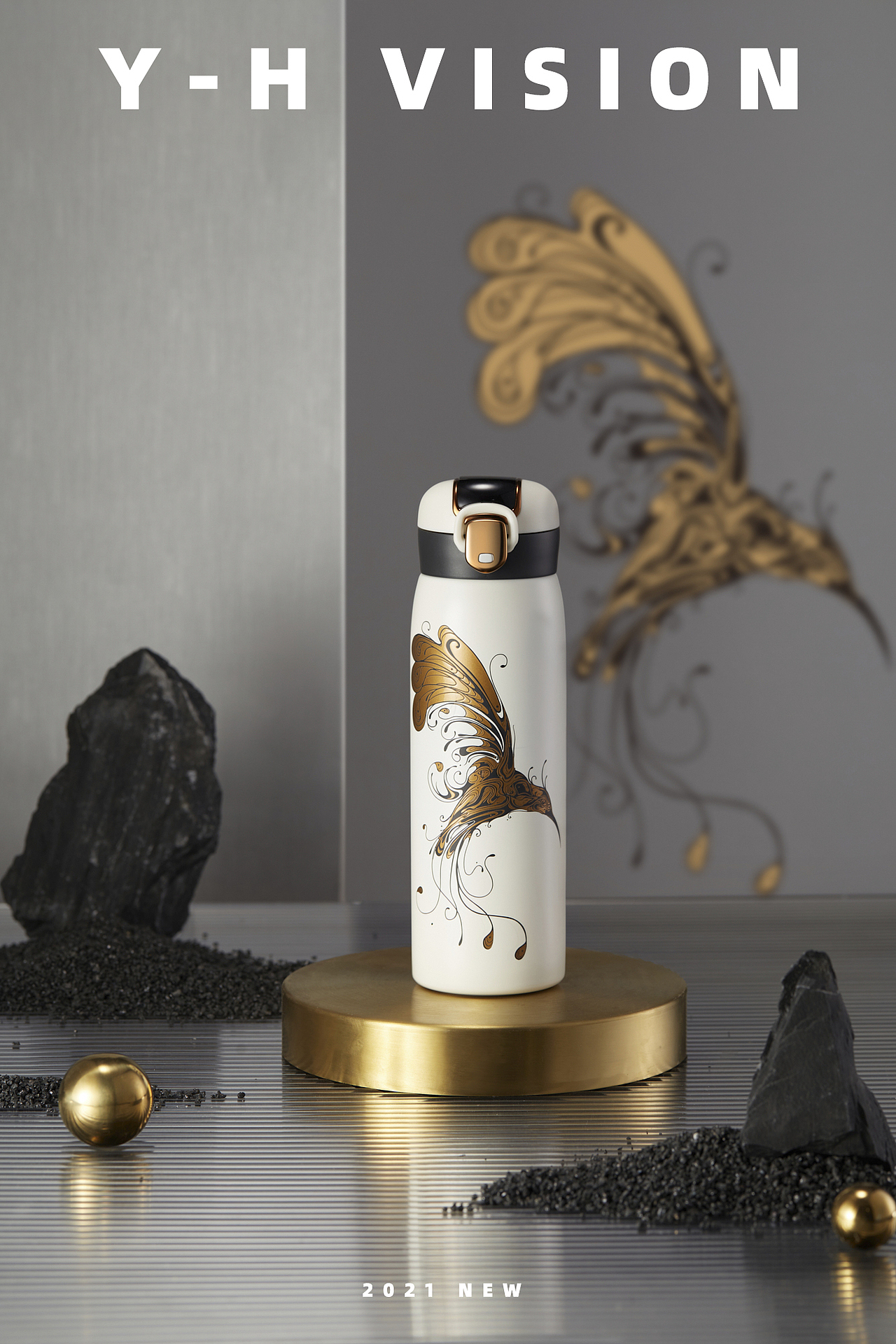 国潮风水杯拍摄