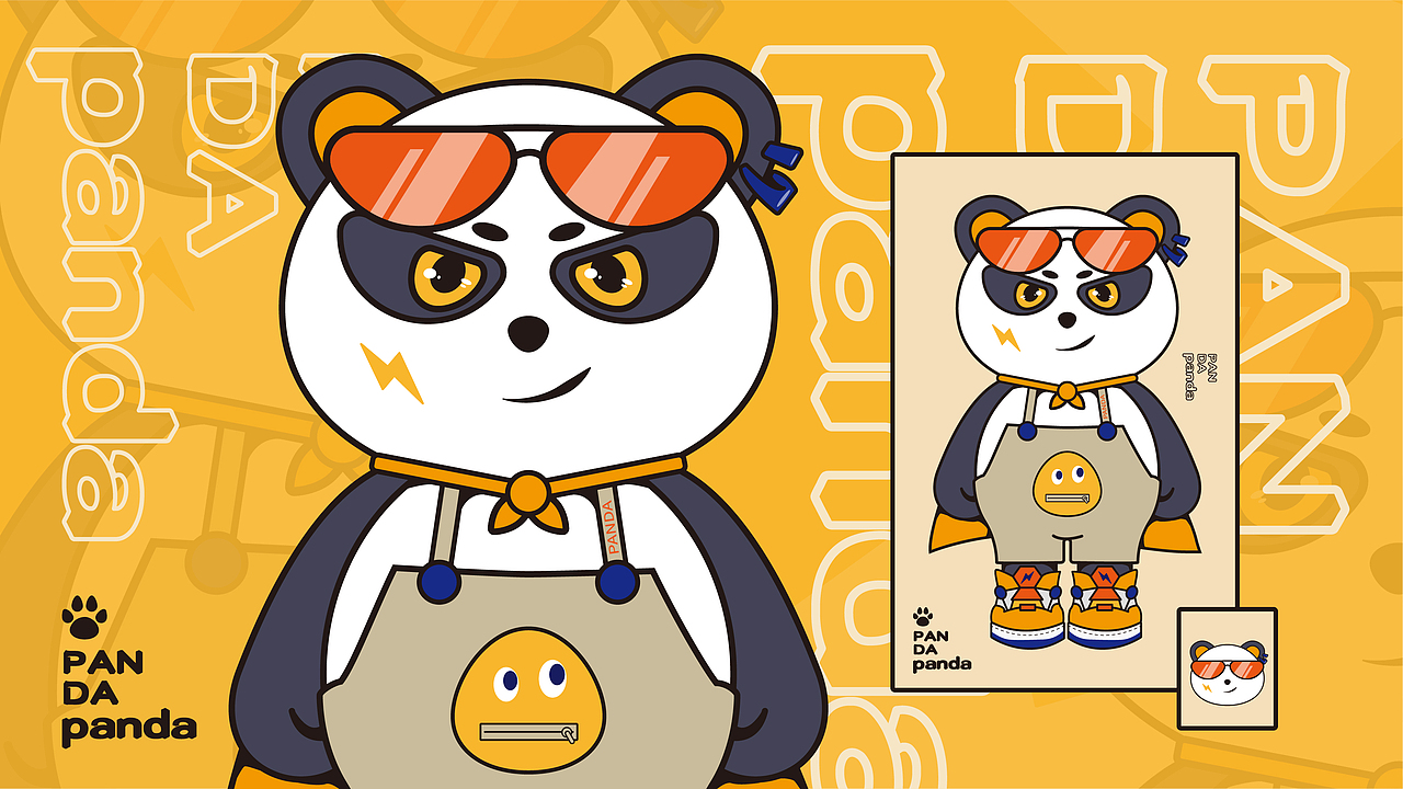 矢量插画练习① - 熊猫IP形象（图ZMzM5MjUzNTEy） - 创作习作 - 站酷设计师老吴老吴z原创素材 - 站酷ZCOOL