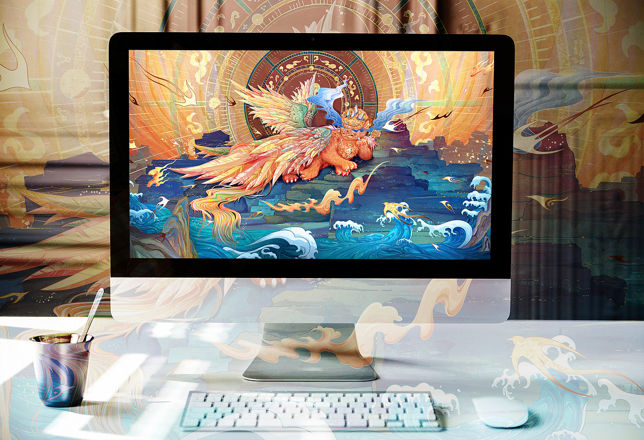 《山海经》四大凶兽·混沌 | 国潮商业插画（图ZMzM4MzcwMzE2） - 商业插画 - 站酷设计师千丶阿律原创素材 - 站酷ZCOOL
