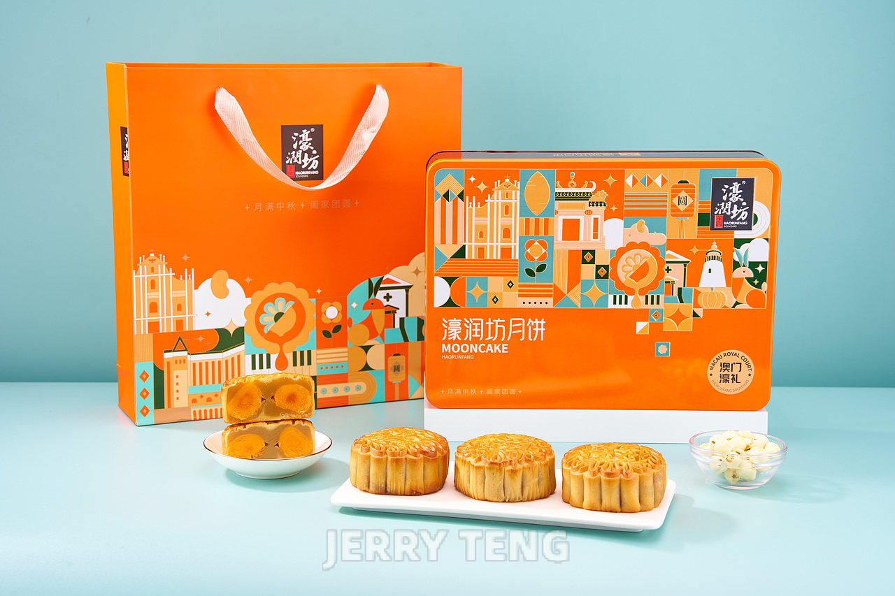 濠润坊2023中秋月饼|单黄莲蓉|双黄莲蓉
