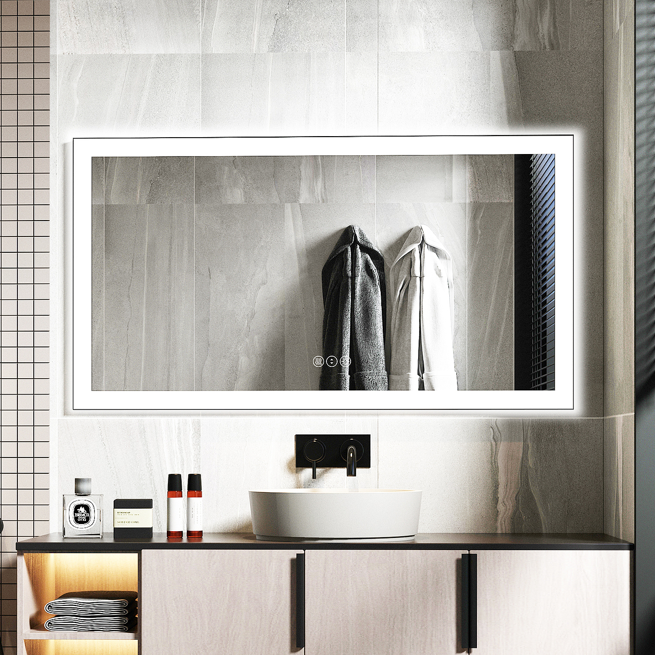 亚马逊浴室镜主图详情页（图ZMzM2ODA3MDMy） - 产品 - 站酷设计师Kakii77原创素材 - 站酷ZCOOL