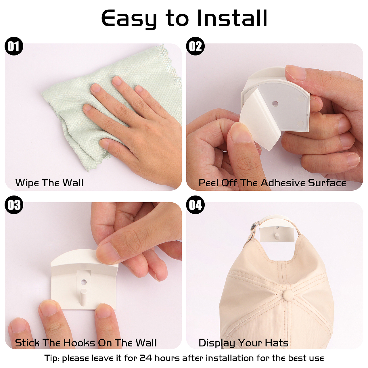  14Pcs棒球帽挂钩