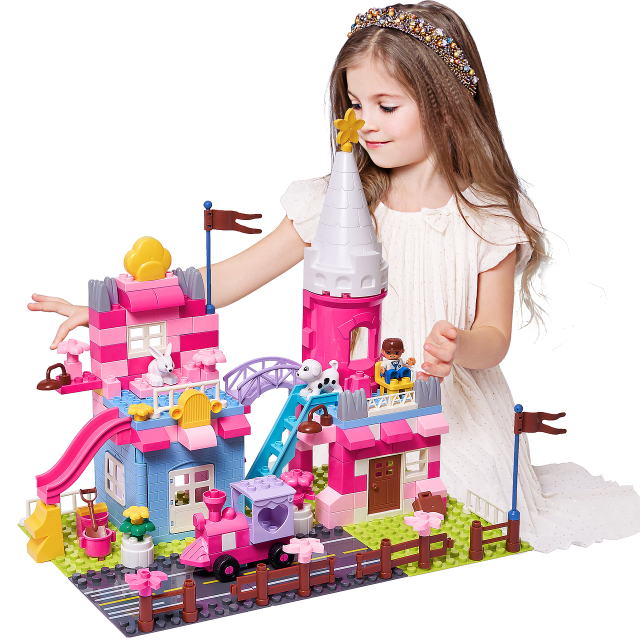 玩具城堡积木拼装益智产品拍摄亚马逊主图A+设计