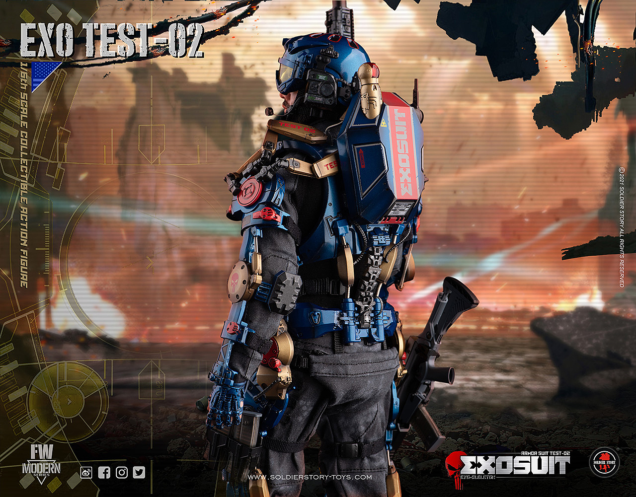 1/6比例未來系列-單兵外骨骼裝甲服”原型機-02”