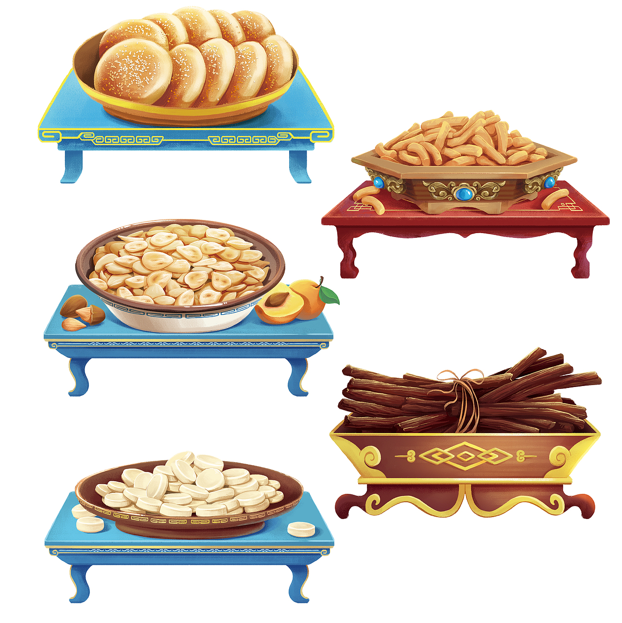 内蒙古特产系列插画（图ZMzY3MjQ4MzQ4） - 商业插画 - 站酷设计师新翼原创素材 - 站酷ZCOOL