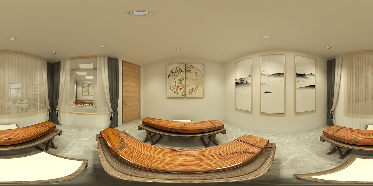 古筝培训教室（图ZMzI0NzczNzI0） - 建筑/空间 - 站酷设计师云景工程设计原创素材 - 站酷ZCOOL