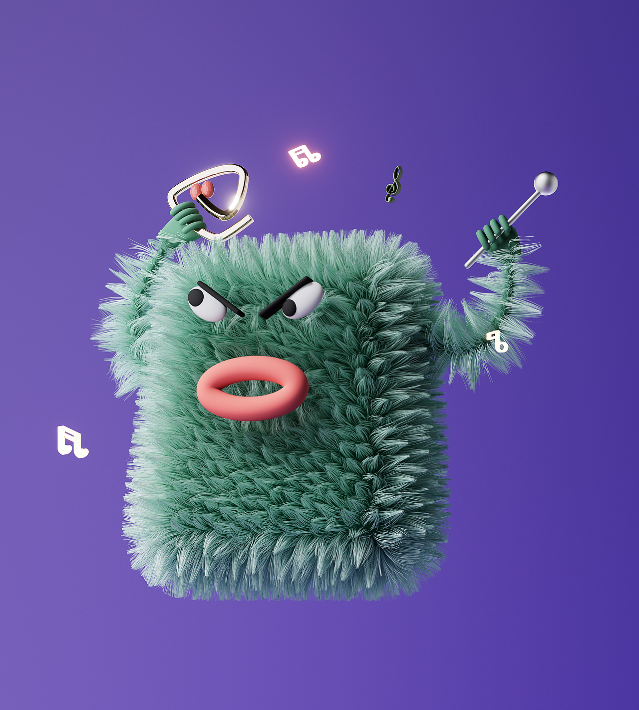 C4D建模渲染 《小怪兽音乐会》