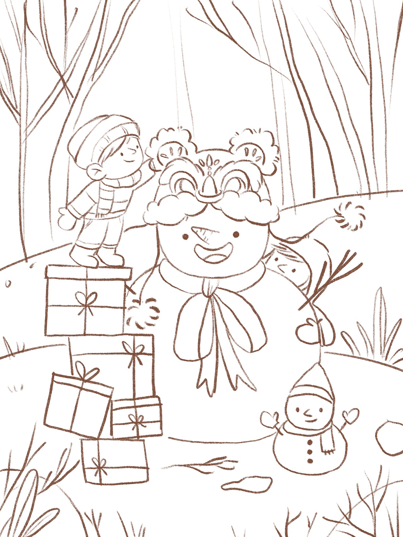 2023的最后一张 堆雪人