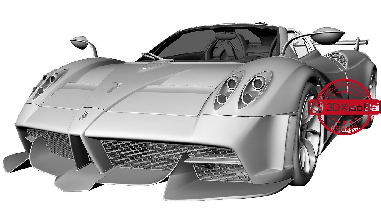 2021帕加尼·怀拉三色超级跑车模型（图ZMzM2ODc3MTky） - 机械/交通 - 站酷设计师3D小白原创素材 - 站酷ZCOOL