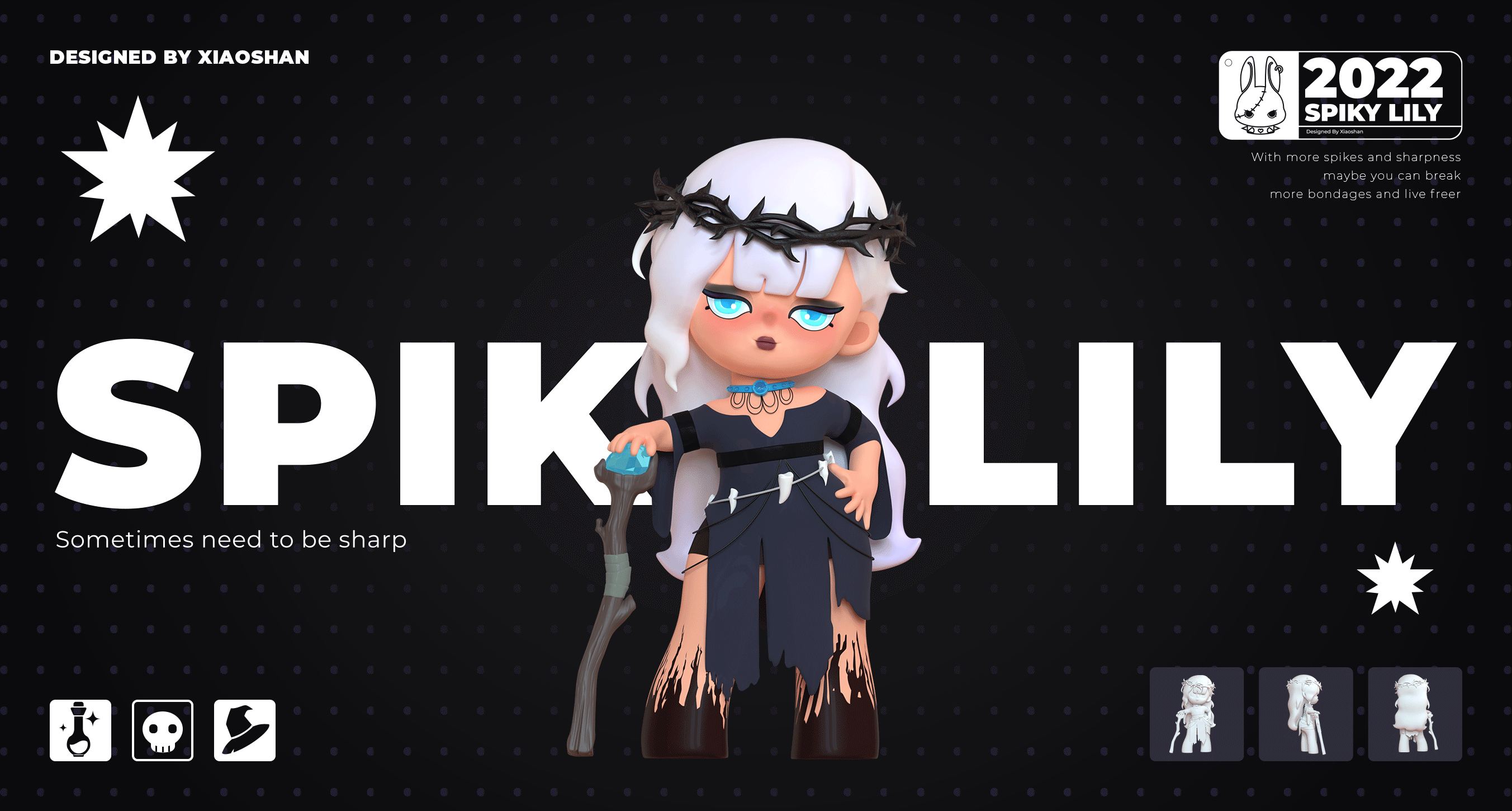 【原创IP】Spiky Lily · 找回棱角，做真实的自己（图ZMzIzOTEyNTY0） - IP形象 - 站酷设计师小山山山山山丘原创素材 - 站酷ZCOOL