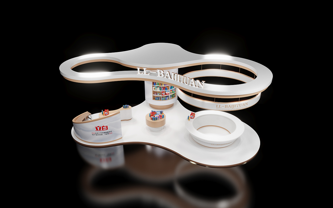 四面开口小展台