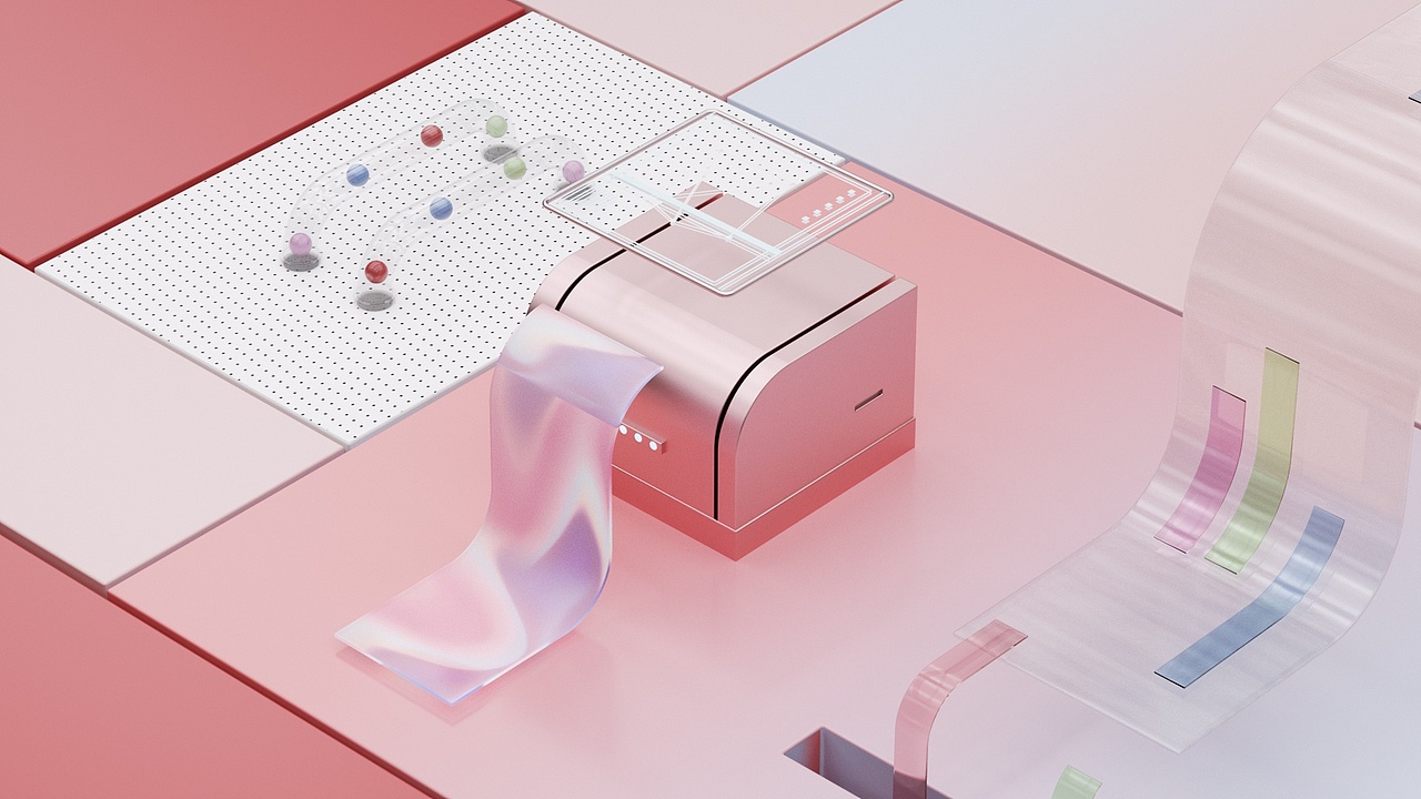 刚体小球动画-骚粉配色