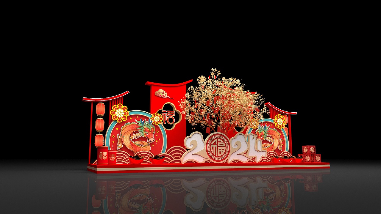 新年新春美陈（图ZMzYwMzkyMTQw） - 展陈设计 - 站酷设计师小设计Joy原创素材 - 站酷ZCOOL