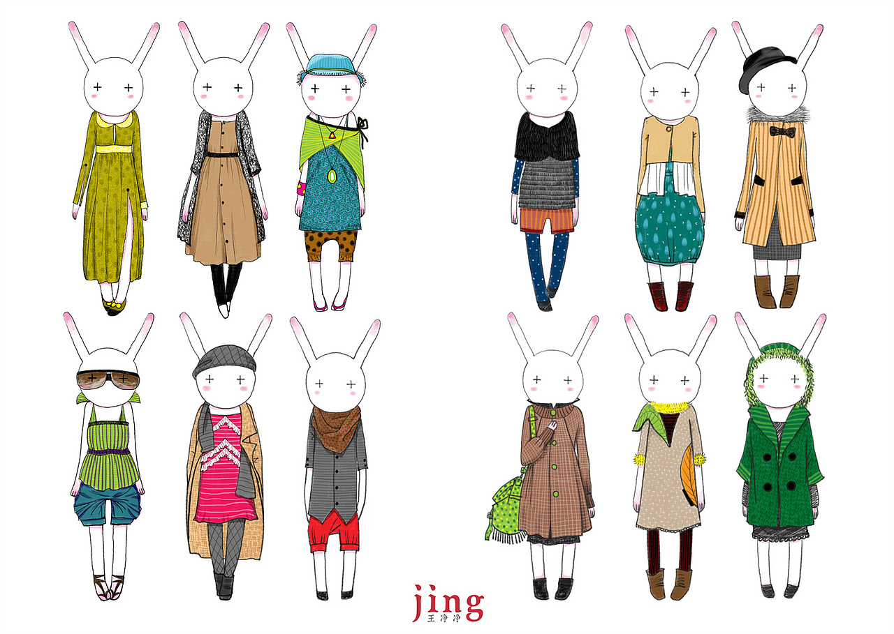 兔年插画-68幅艾玩兔服饰设计时尚插画（图ZMzExNTE5NDI0） - 创作习作 - 站酷设计师画儿晴天原创素材 - 站酷ZCOOL