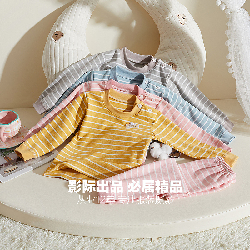 童装平铺场景拍摄组合图造型摆拍