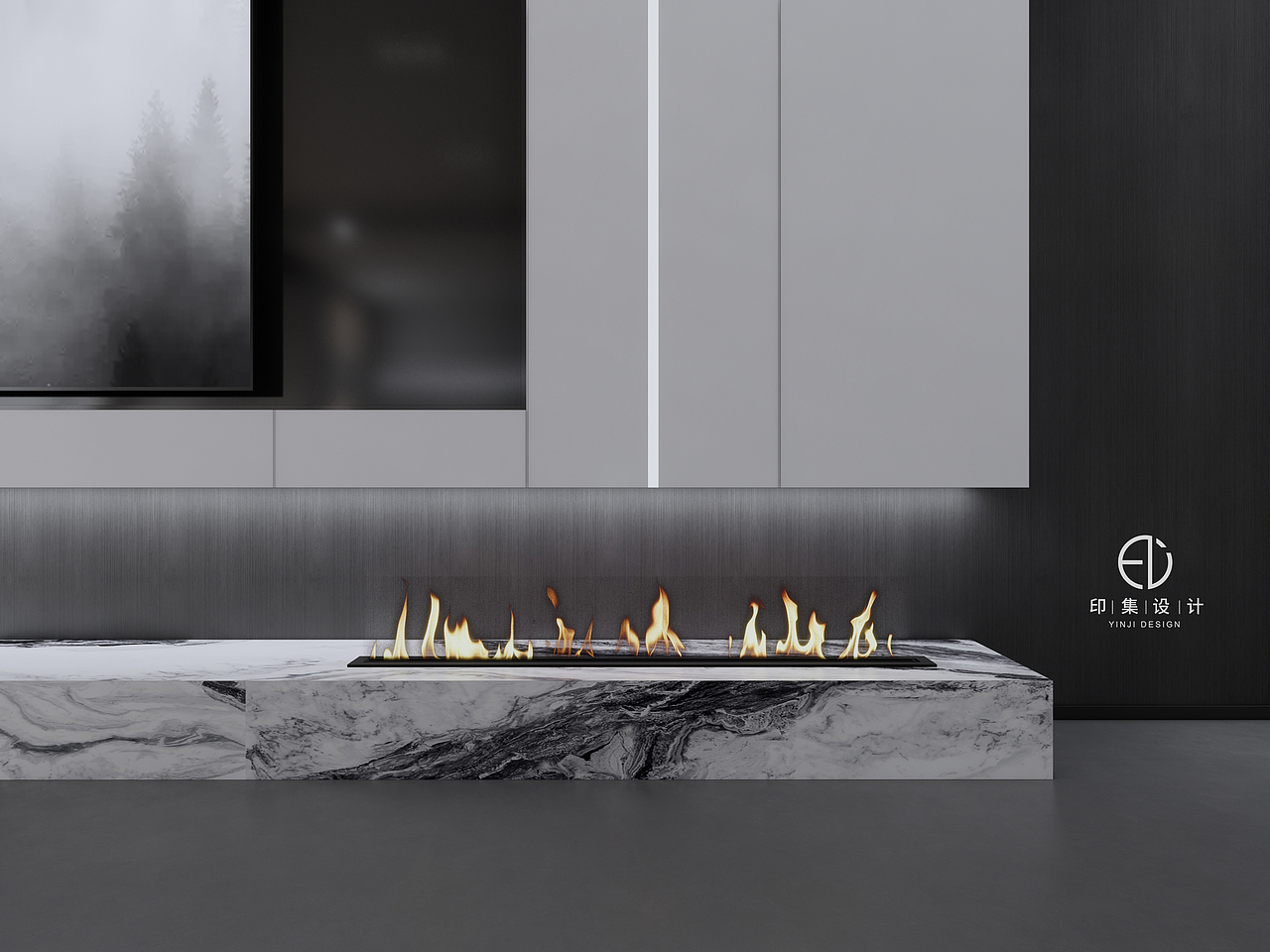 128㎡极简黑白灰，低调含蓄里的情感奔放（图ZMzA2MTg3MDQw） - 家装设计 - 站酷设计师印集装饰设计原创素材 - 站酷ZCOOL