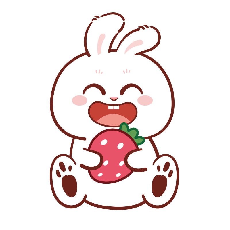 兔子萌表情包插画卡通可爱兔子